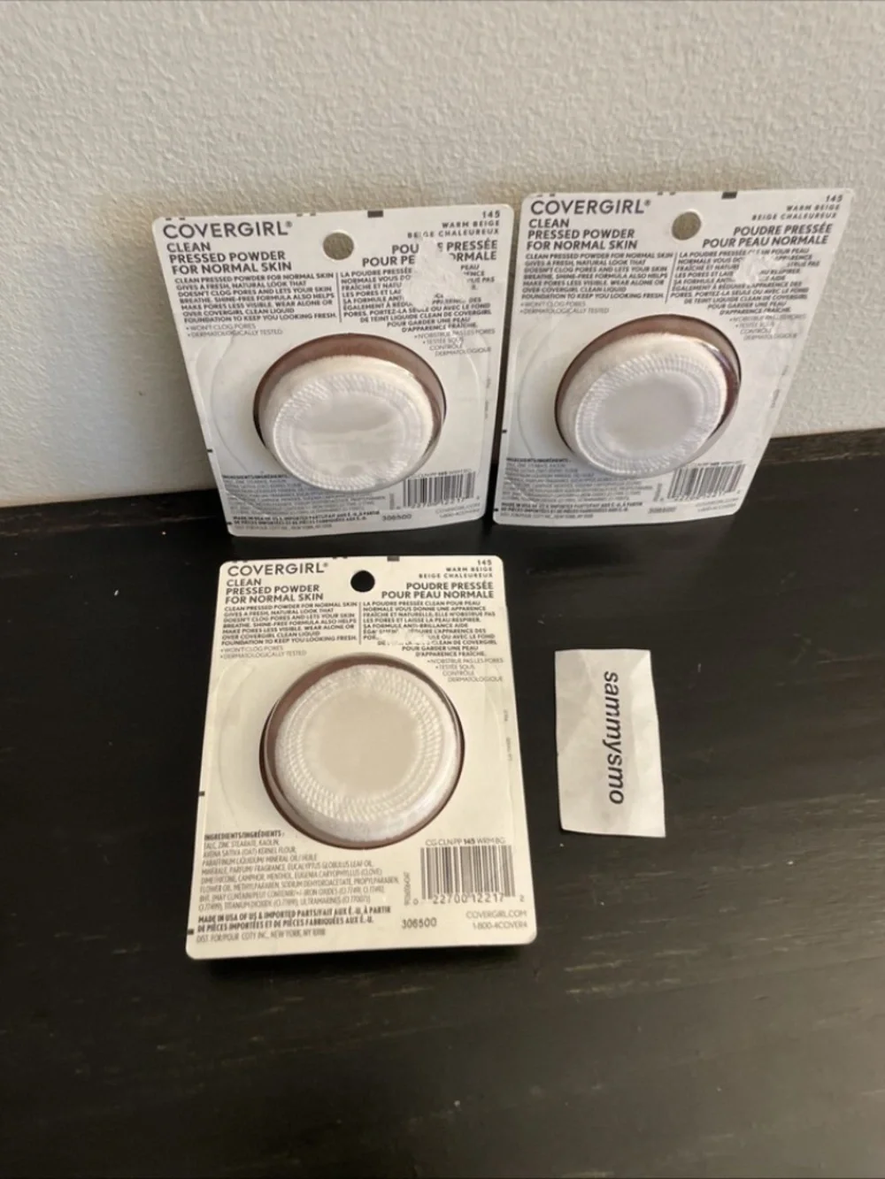 Covergirl Clean Pressed Powder 145 Warm Beige, Original Talc, x3 READ DESCRIPT